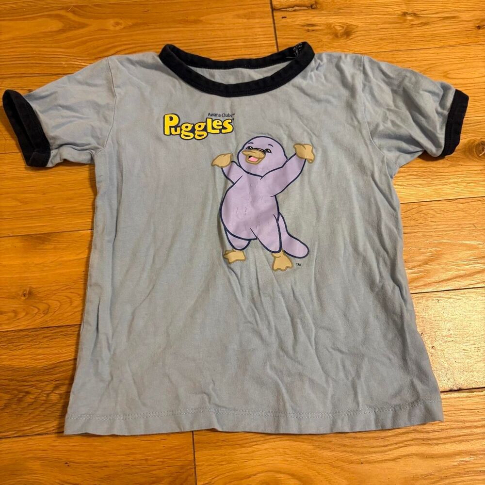 Vintage Y2K Character Puggles Kids Cotton T-Shirt • Size 4T